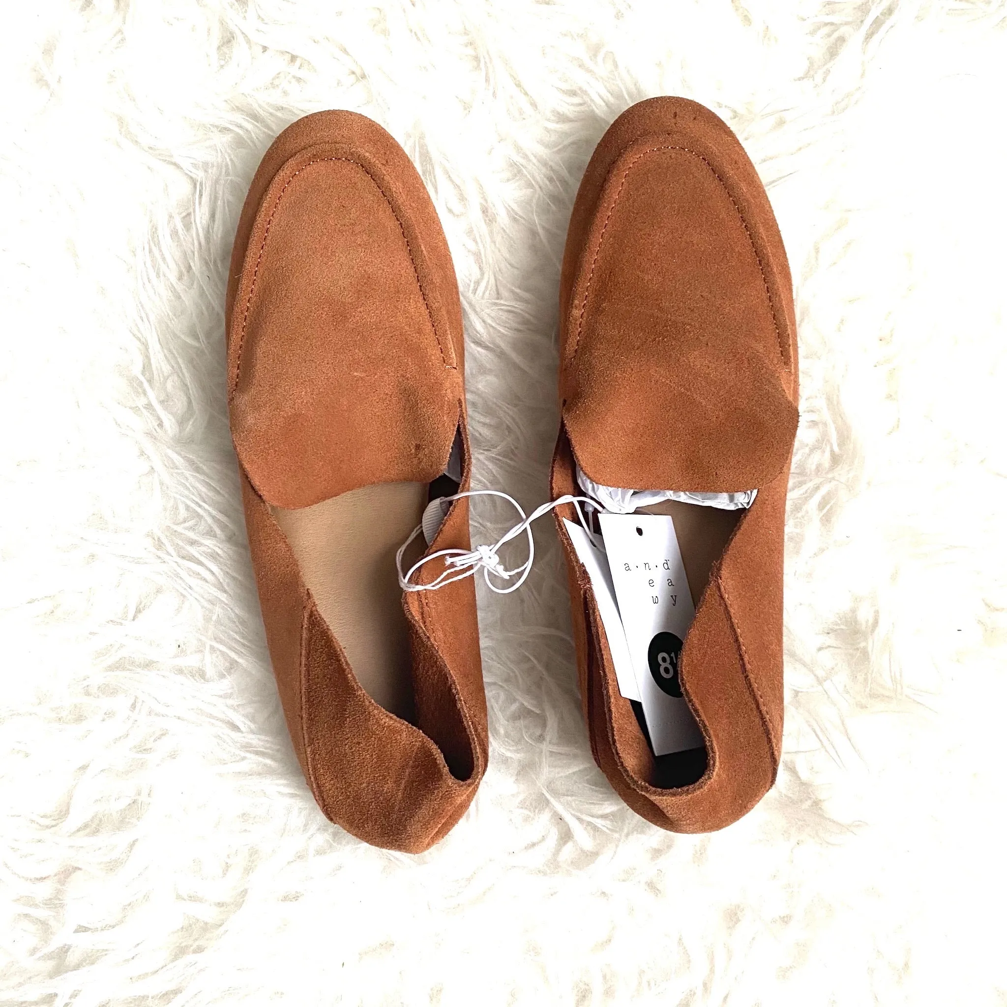 A New Day Brown Loafer Convertible Mules NWT- Size 8.5