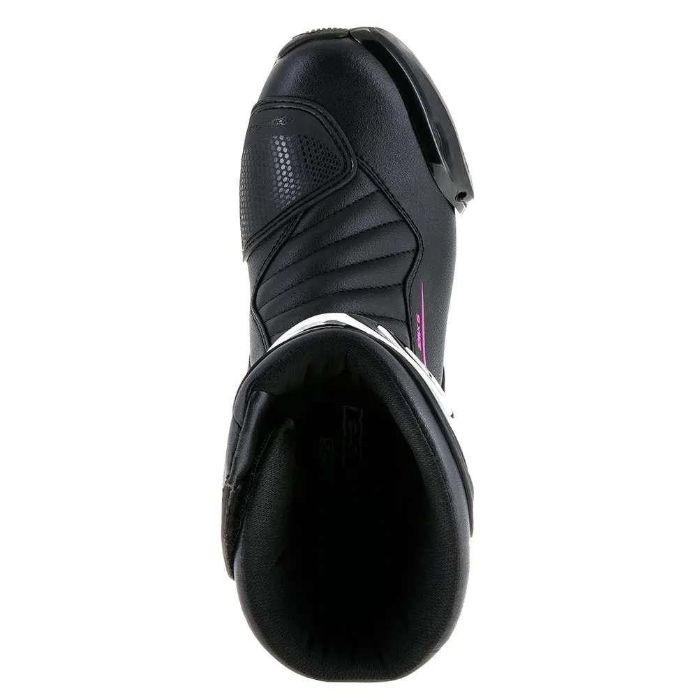 Alpinestars Stella SMX 6 v2 Women's Motorcycle Boot Black Fuchsia White