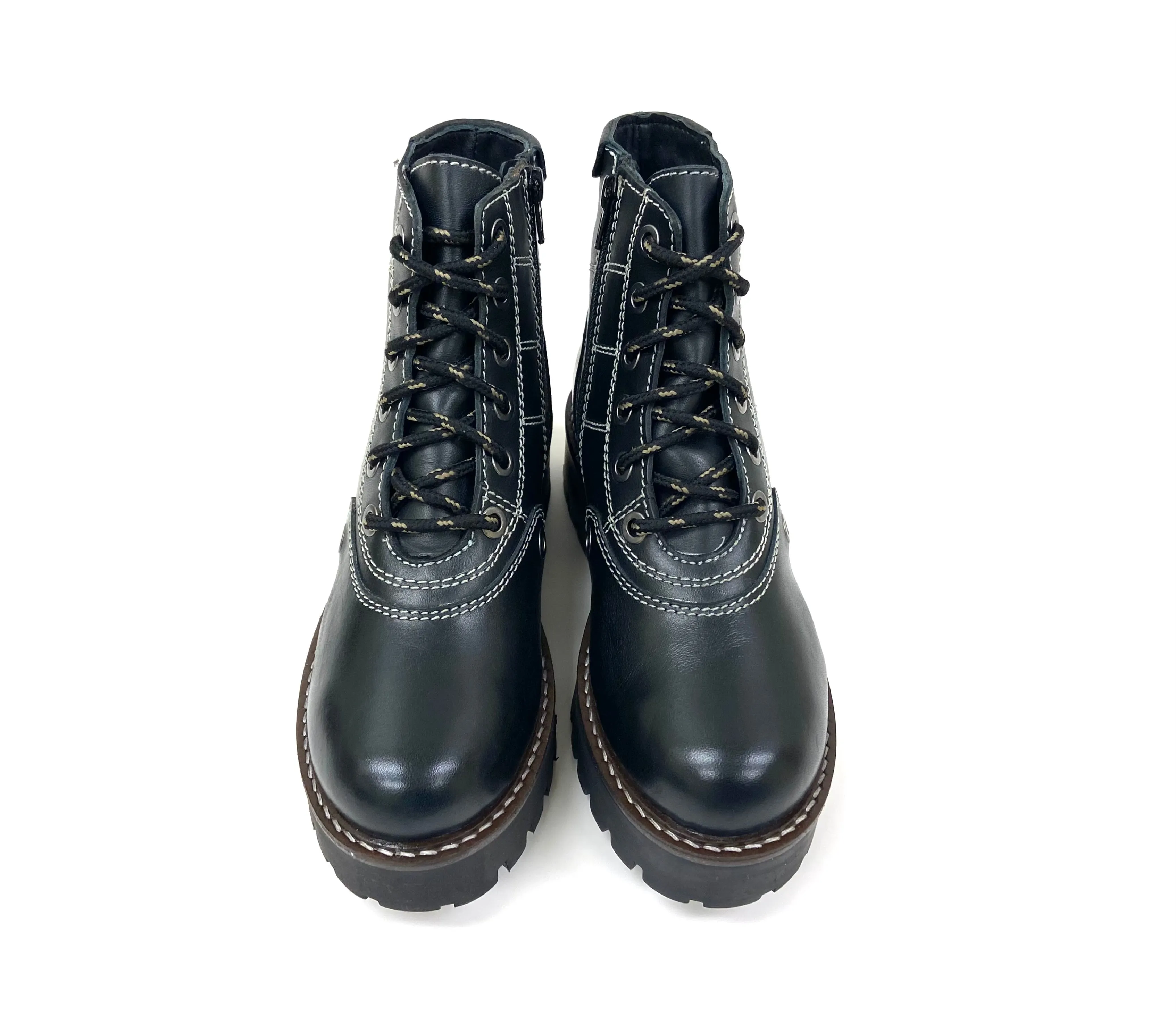 Anna Black Platform Combat Boot