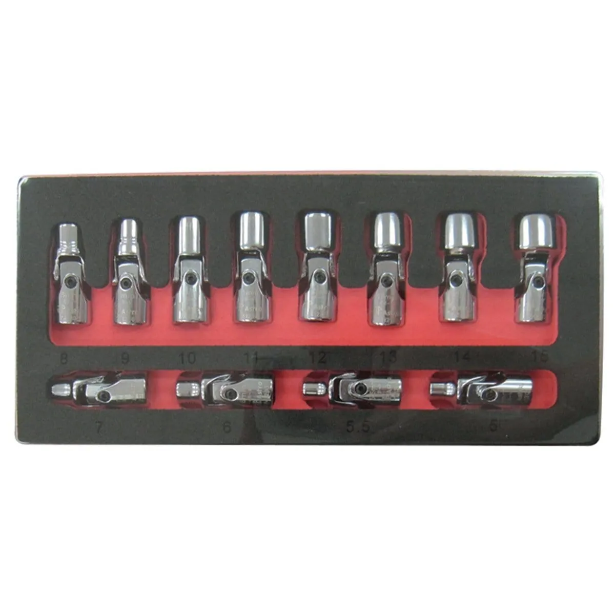 Astro Pneumatic 7412 12Pc Flex Socket Set-6 Point Met