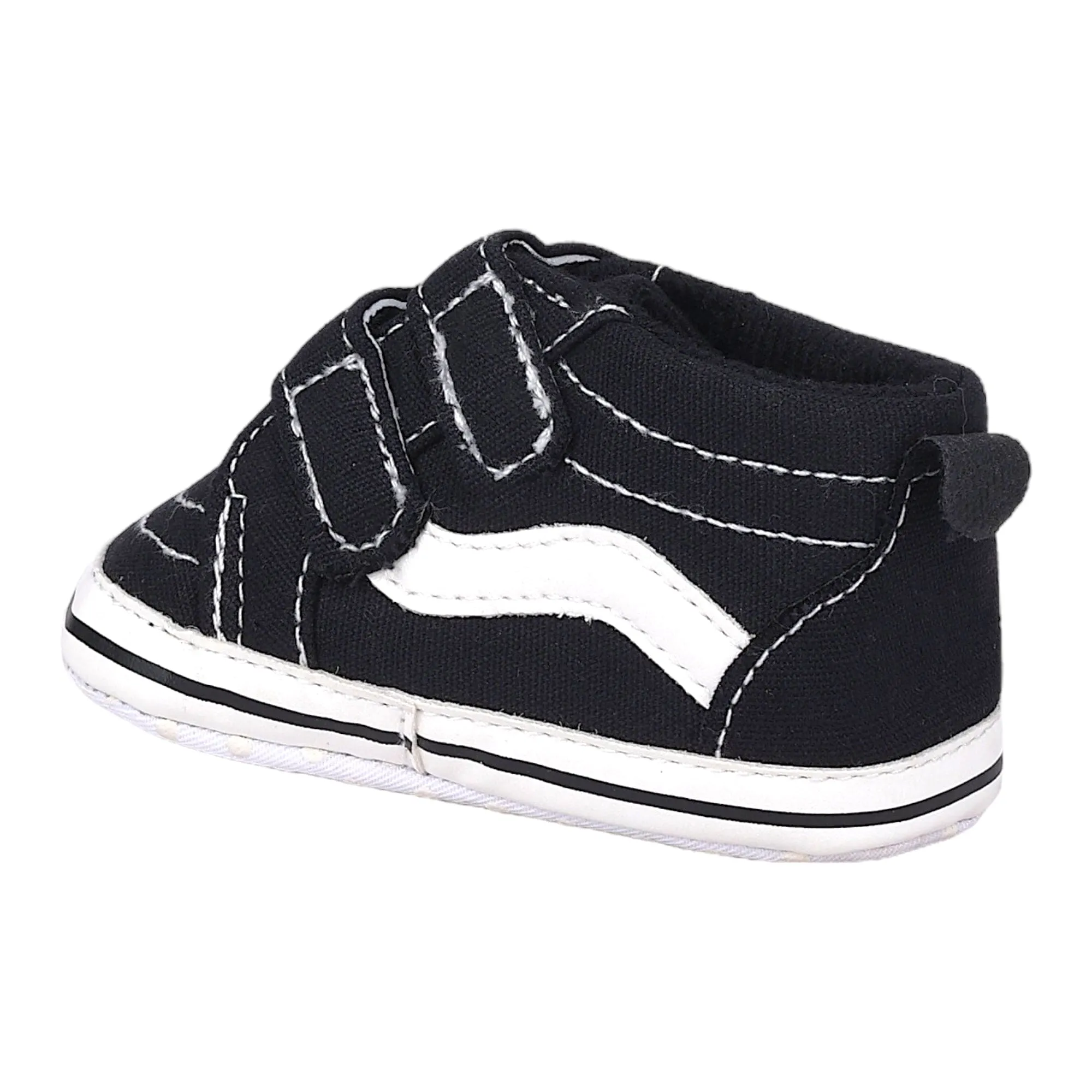 Baby Moo Stylish Casual Velcro Straps Anti-Skid Sneakers - Black