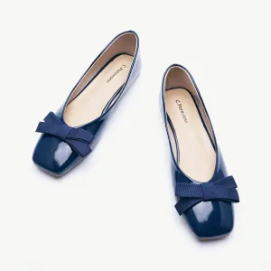 Bowknot Ballerina Flats (Eva) Navy