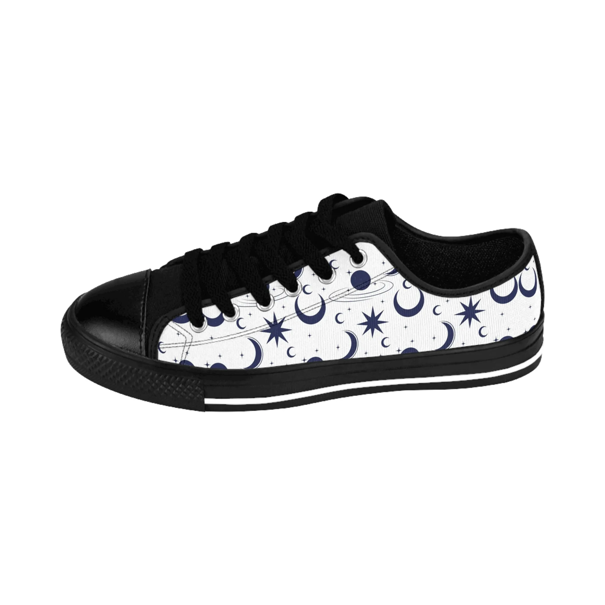 Celestial Blue Space Pattern Men's Sneakers