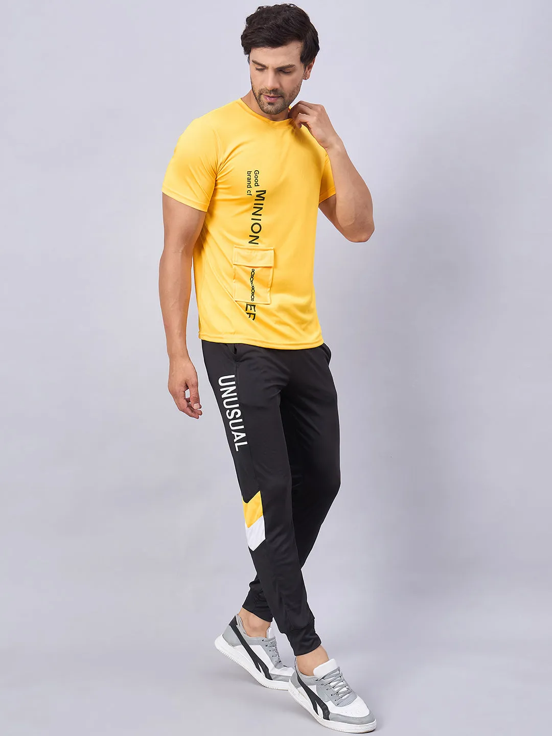 Colorblock Men Yellow Coord-Set 1