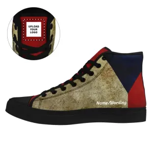 Custom Logo Gifts, Personalized Patriotic Sneakers, Custom Texas HighTop Shoes, Stylish Shoes
,FN024-24020026-2