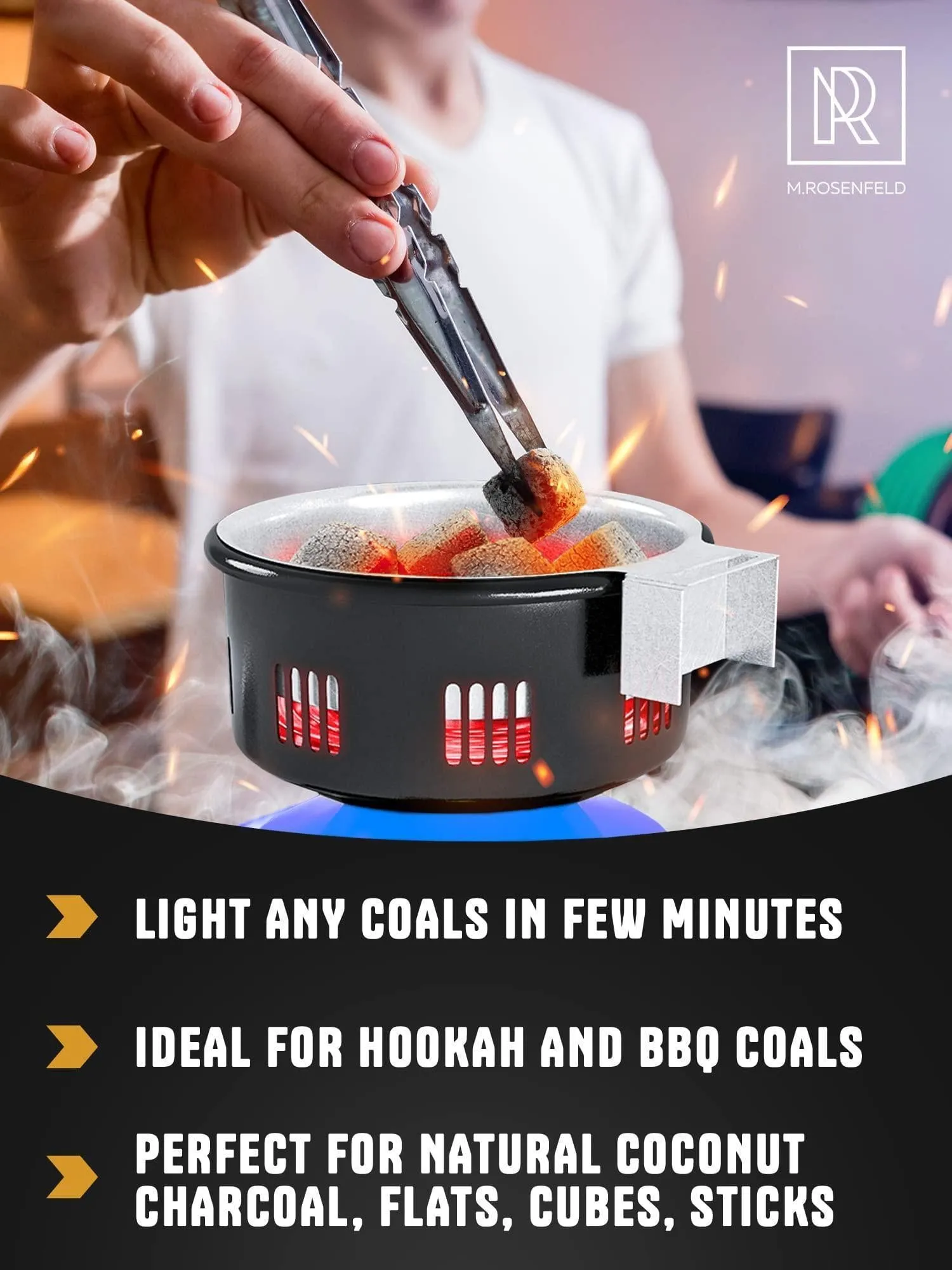 Hookah Coal Burner Blue Electric Stove for Hookah Premium 450W Fire Tower