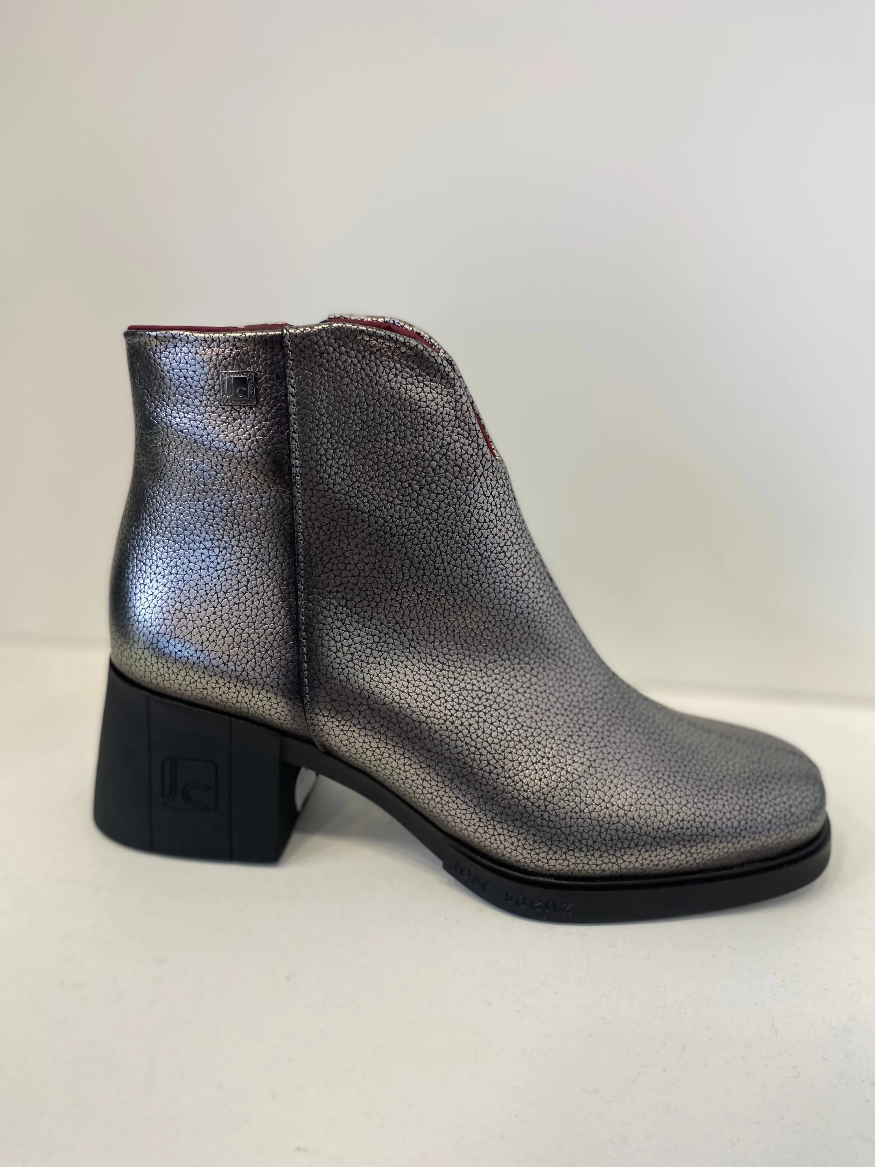 Jose Saenz Metallic Ankle Boot