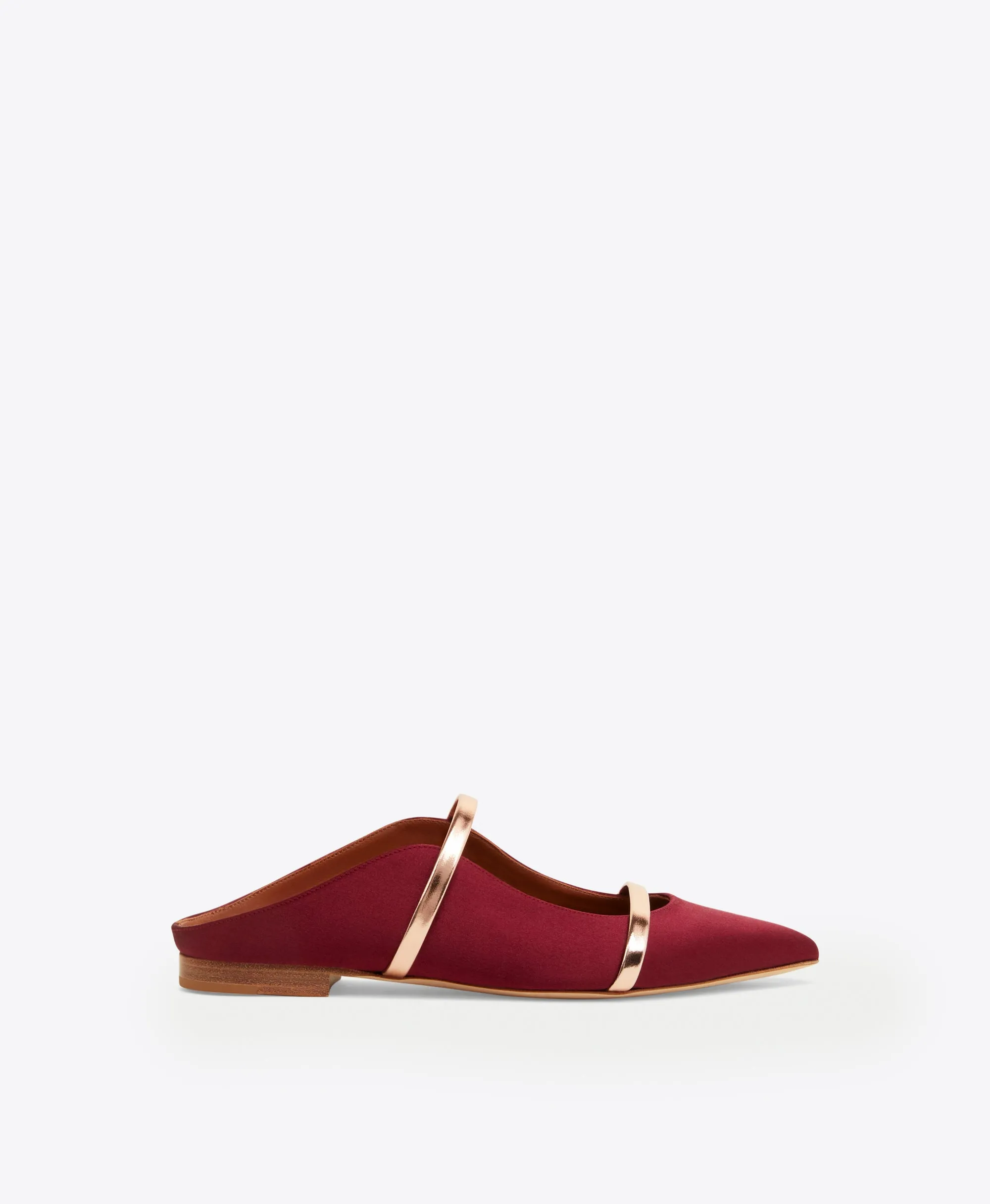 Maureen Red & Gold Satin Flats