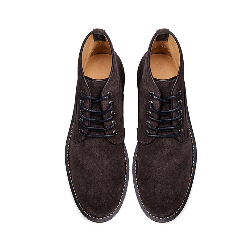 Men's Suede Derby Boots