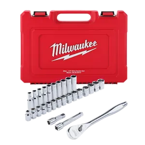 Milwaukee 48-22-9510 1/2" Drive 28pc Ratchet & Socket Set - Metric