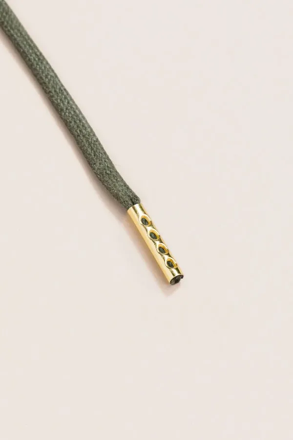 Olive Green | 4 mm Round Waxed Shoelaces