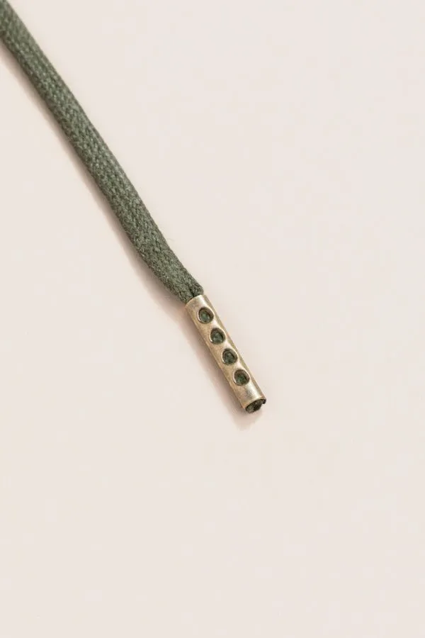 Olive Green | 4 mm Round Waxed Shoelaces