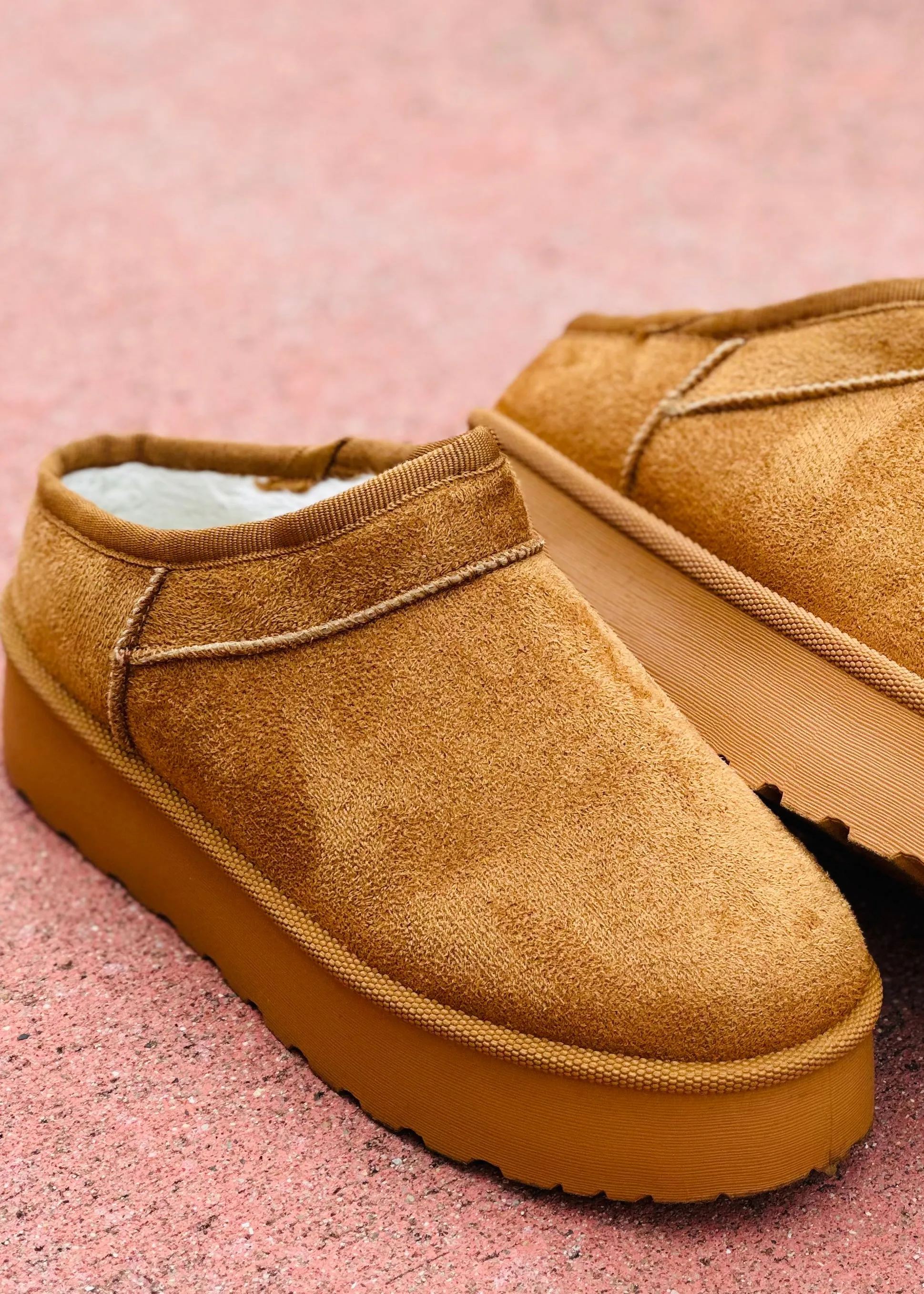 Tan Slip On Booties