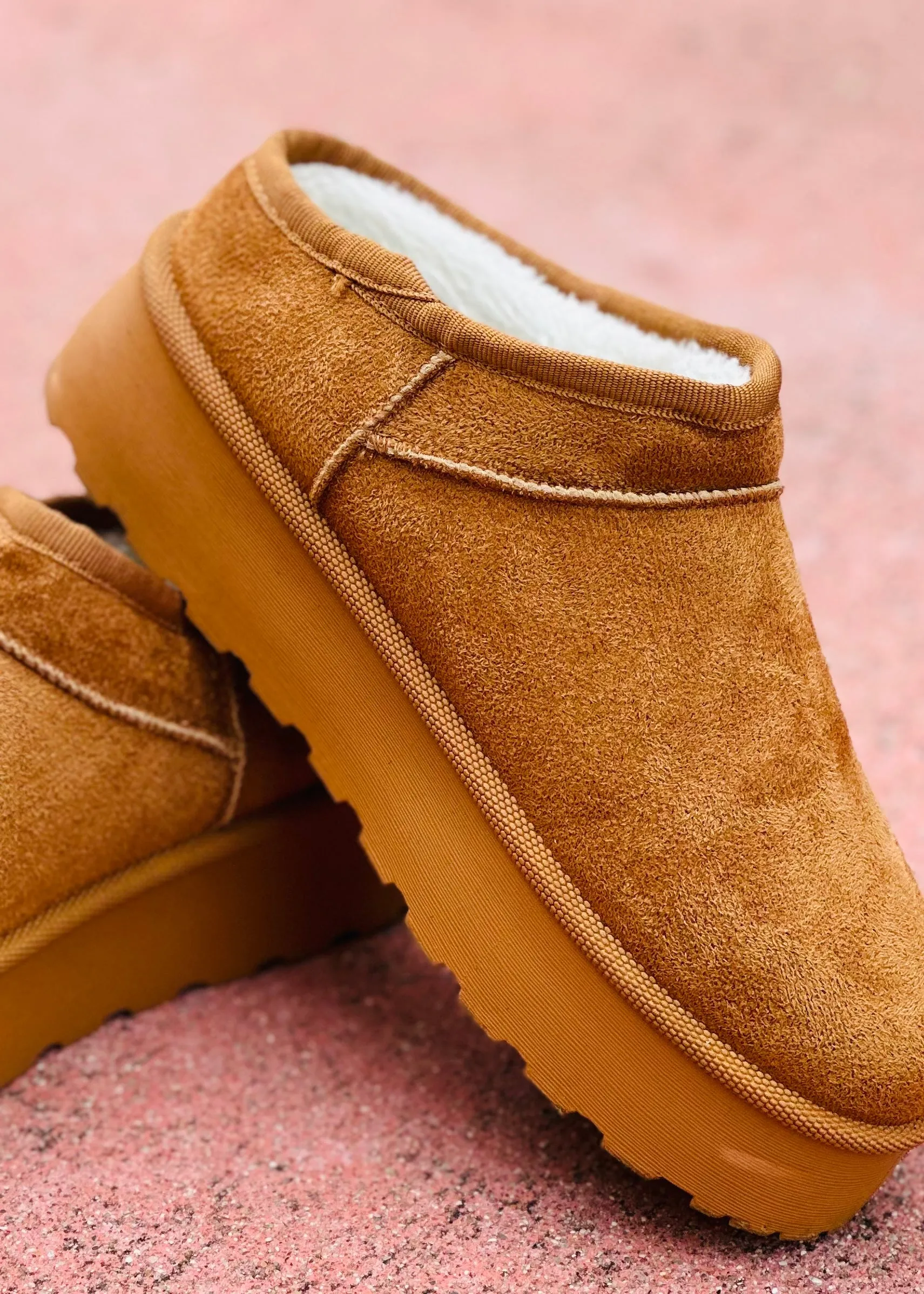 Tan Slip On Booties