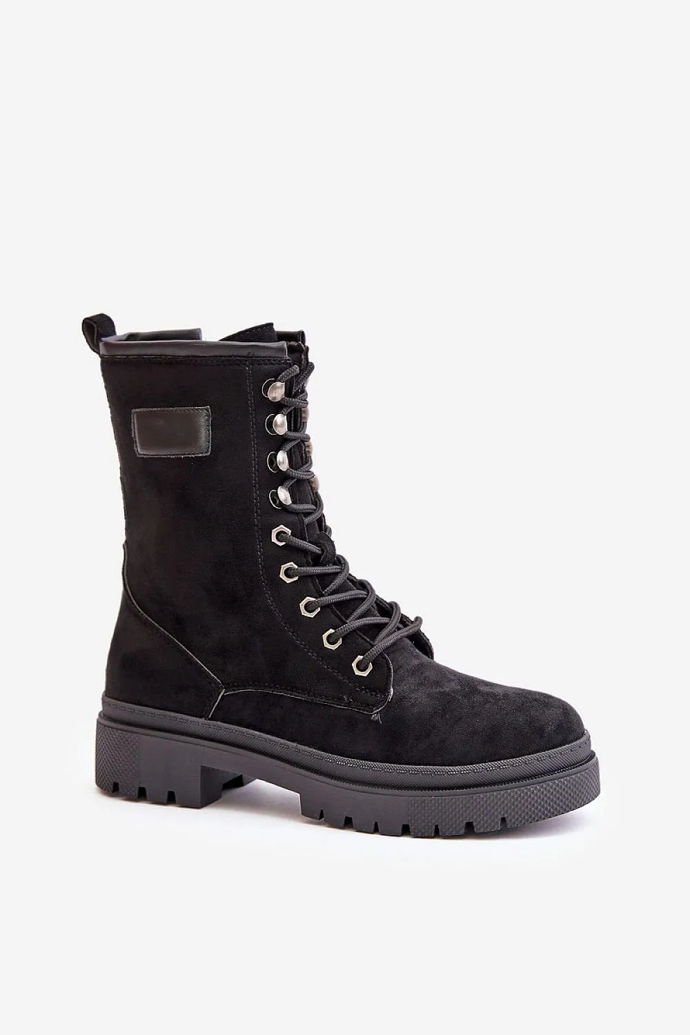 TEEK - Suede Zip Laced Combat Boots