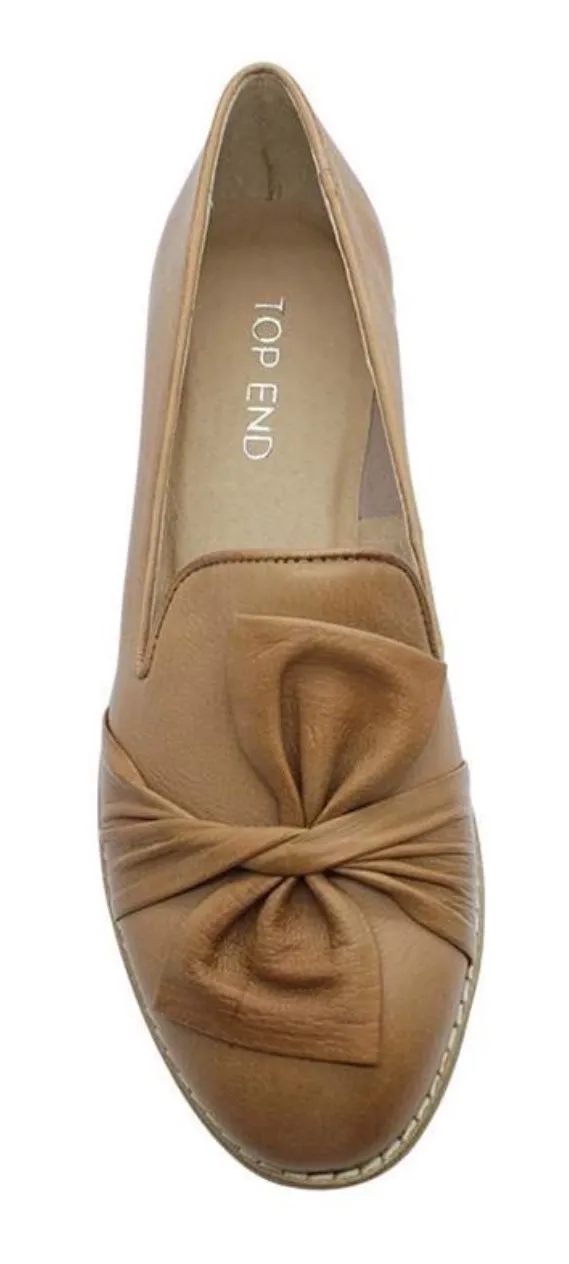 Top End Oclem Tan Leather wedge