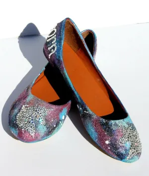 Unicorn Galaxy Swarovski Crystal Flats