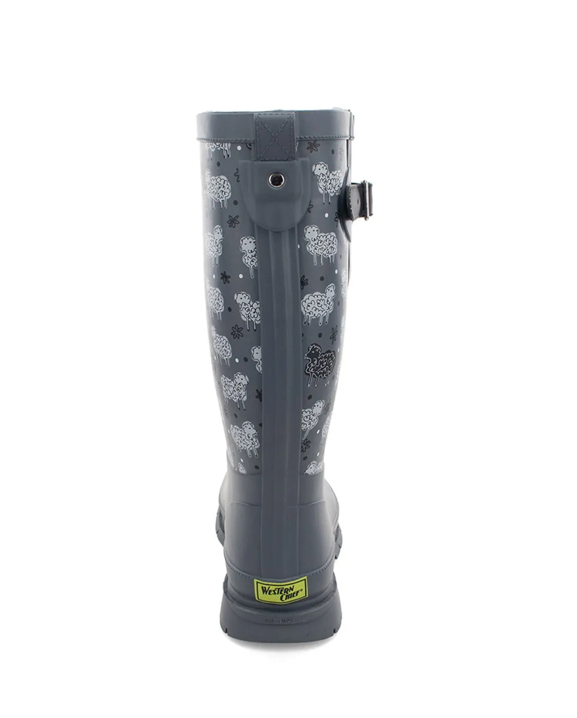 Women's Black Sheep Faux Fur Tall Rain Boot - Gray