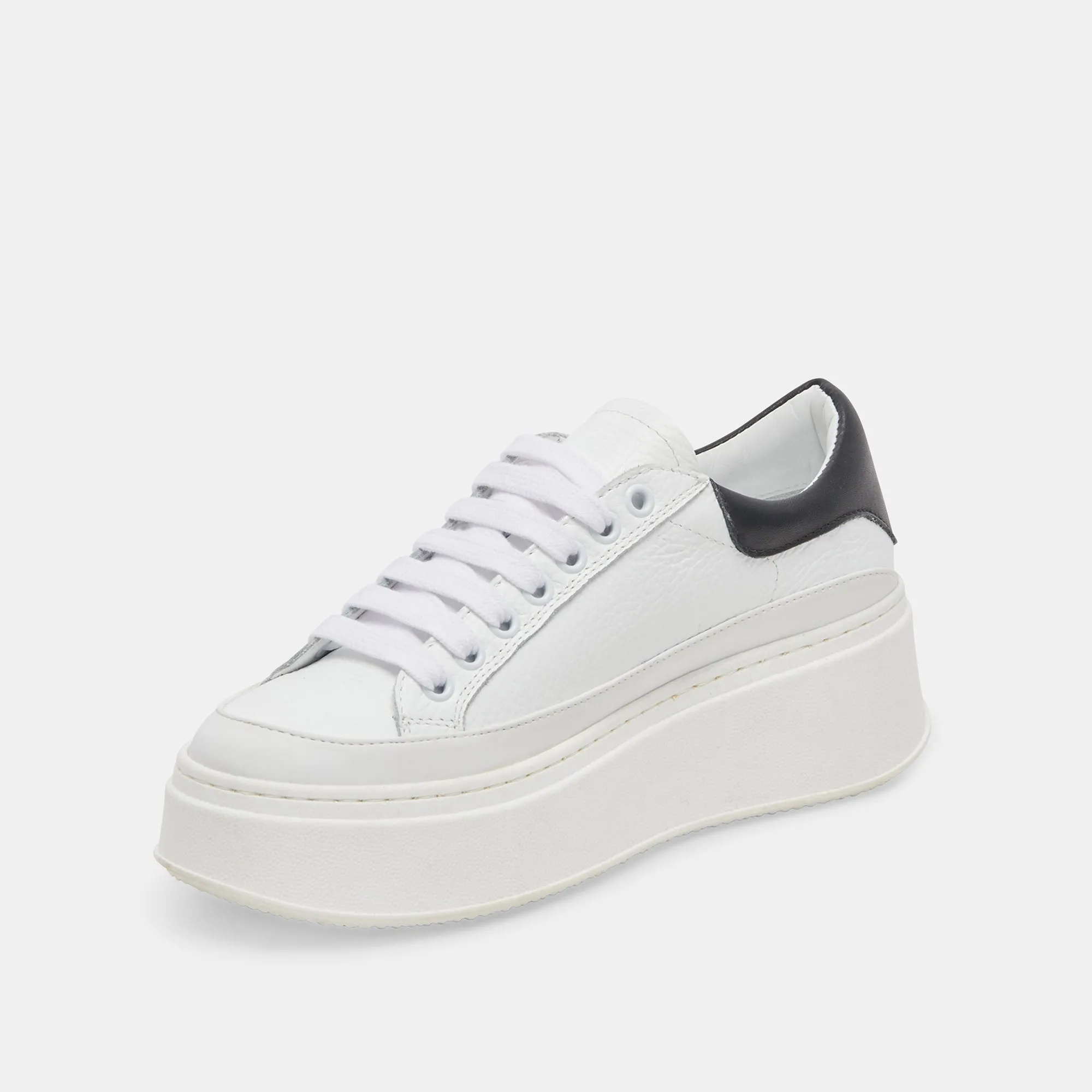 WYETT SNEAKERS WHITE BLACK LEATHER